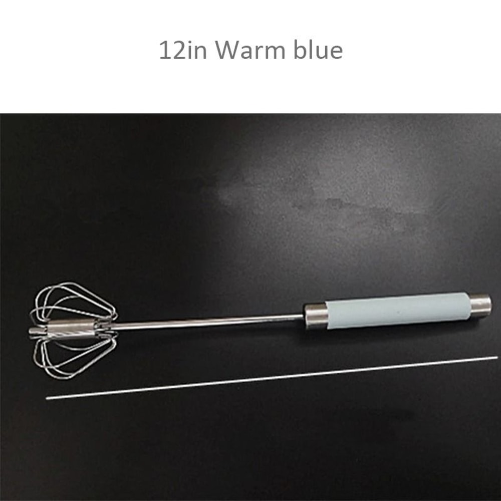 SemiAutomatic Stainless Steel Egg Whisk 19