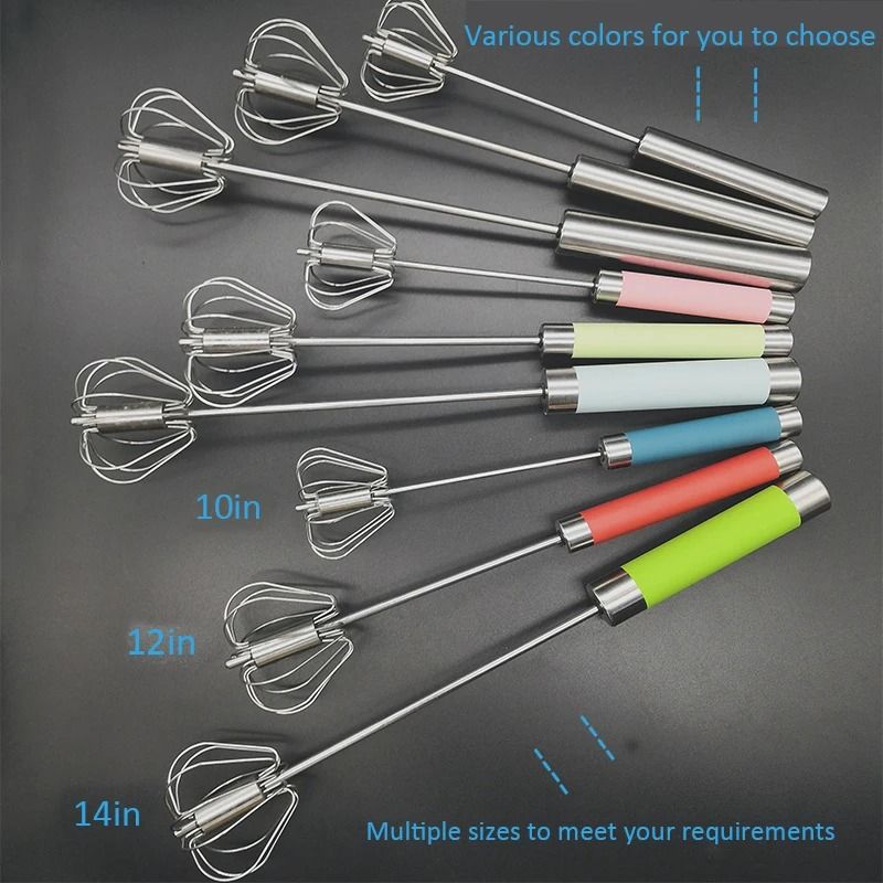 SemiAutomatic Stainless Steel Egg Whisk 6