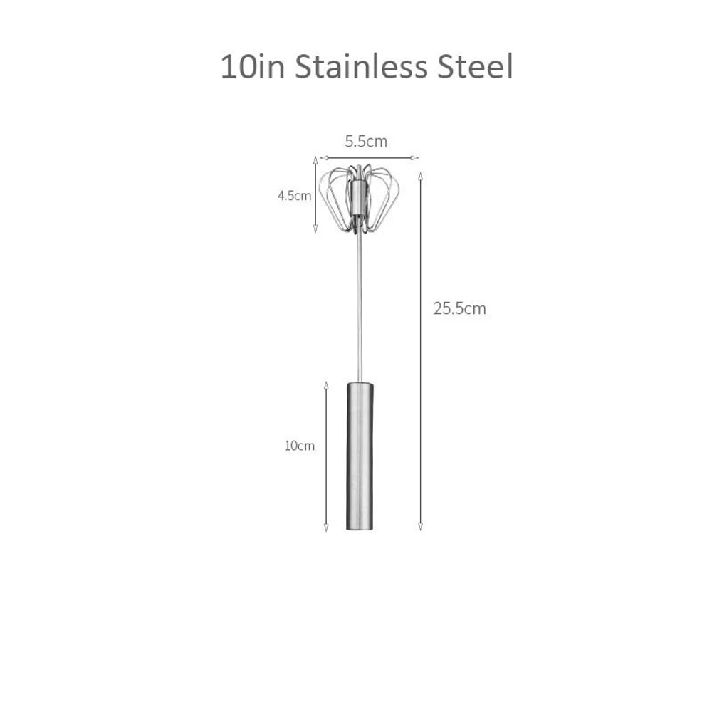 SemiAutomatic Stainless Steel Egg Whisk 8