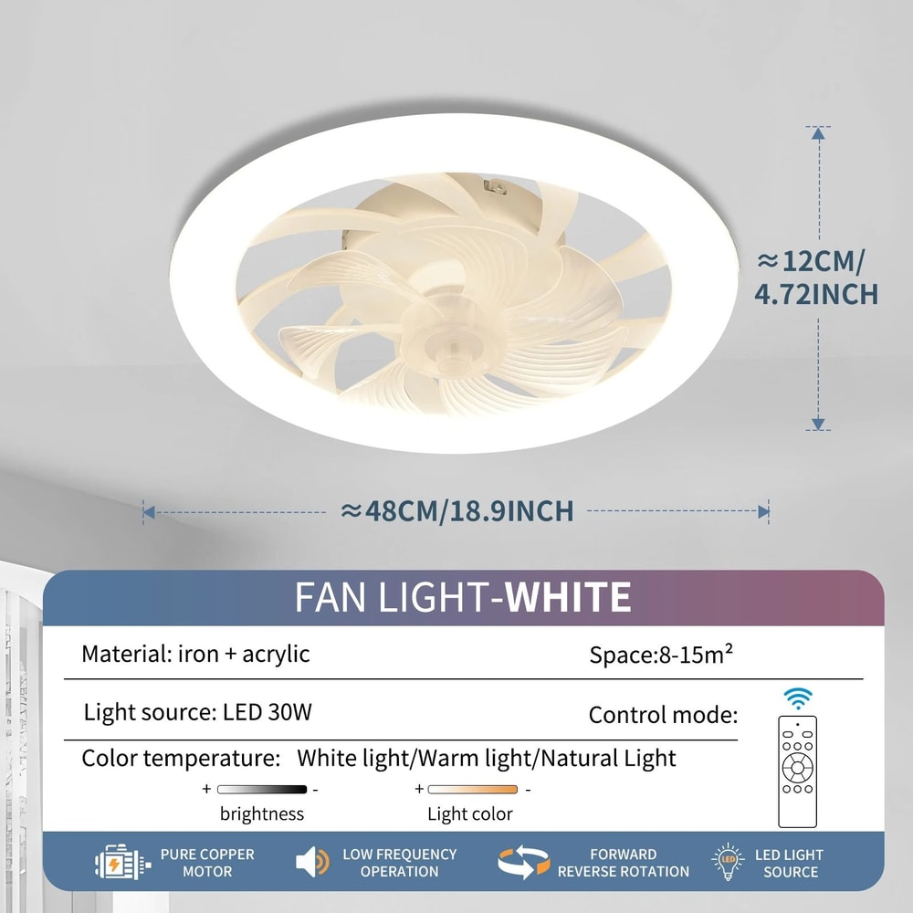 360 Rotating Flush Mount Ceiling Fan 10