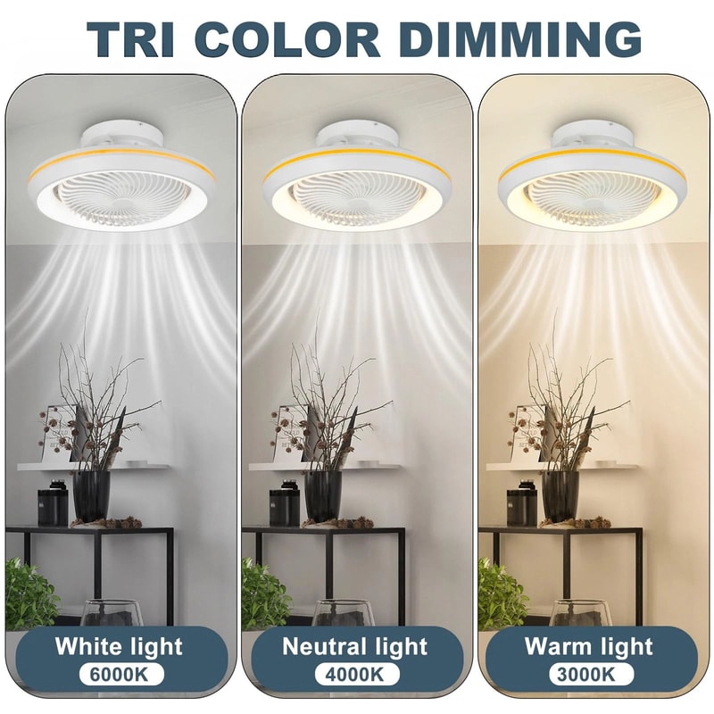 360 Rotating Flush Mount Ceiling Fan 3