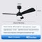 Modern Black Ceiling Fan Chandelier 9