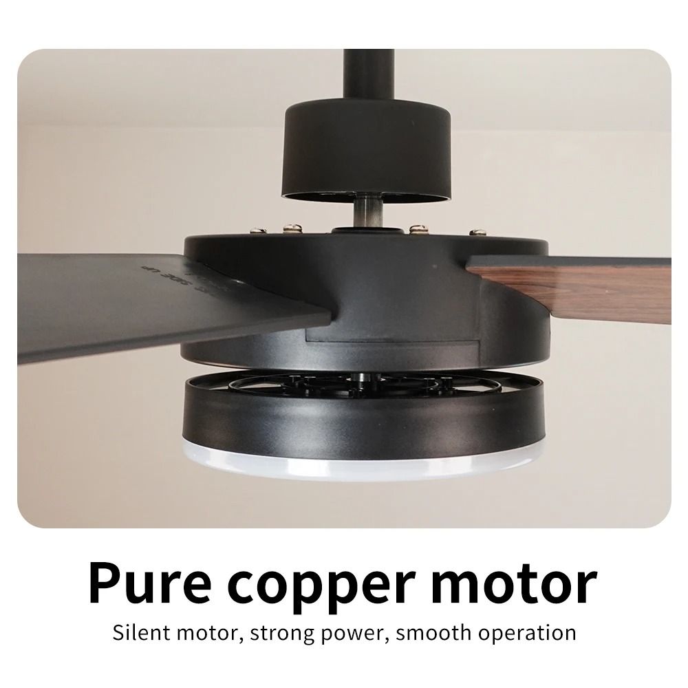 Modern Black Ceiling Fan Chandelier 6