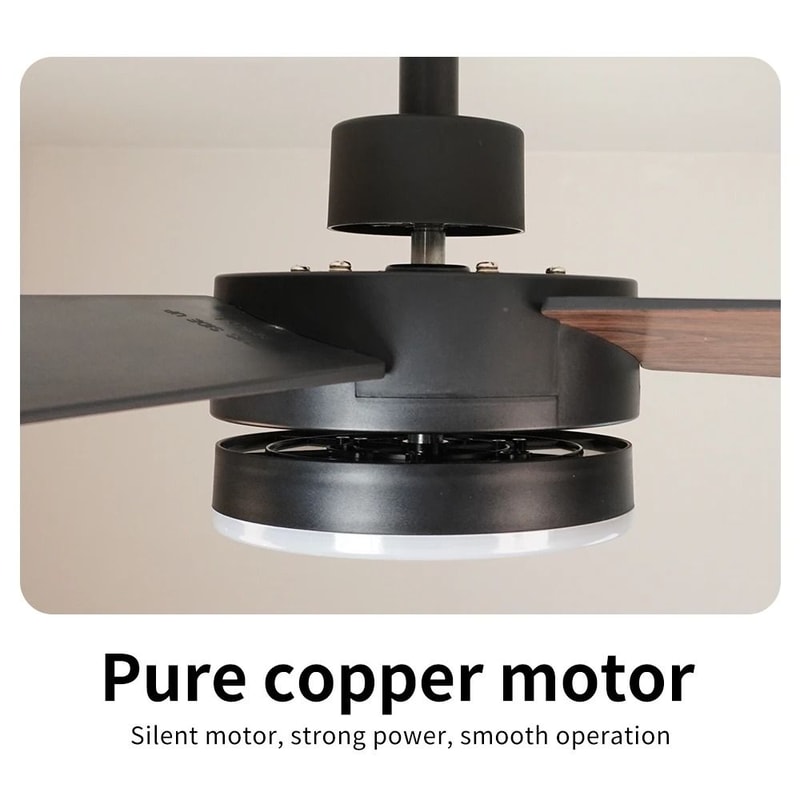 Modern Black Ceiling Fan Chandelier 6