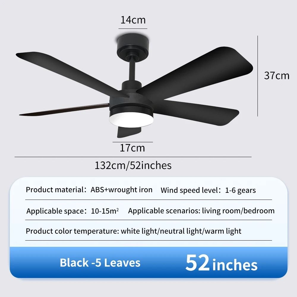 Modern Black Ceiling Fan Chandelier 17