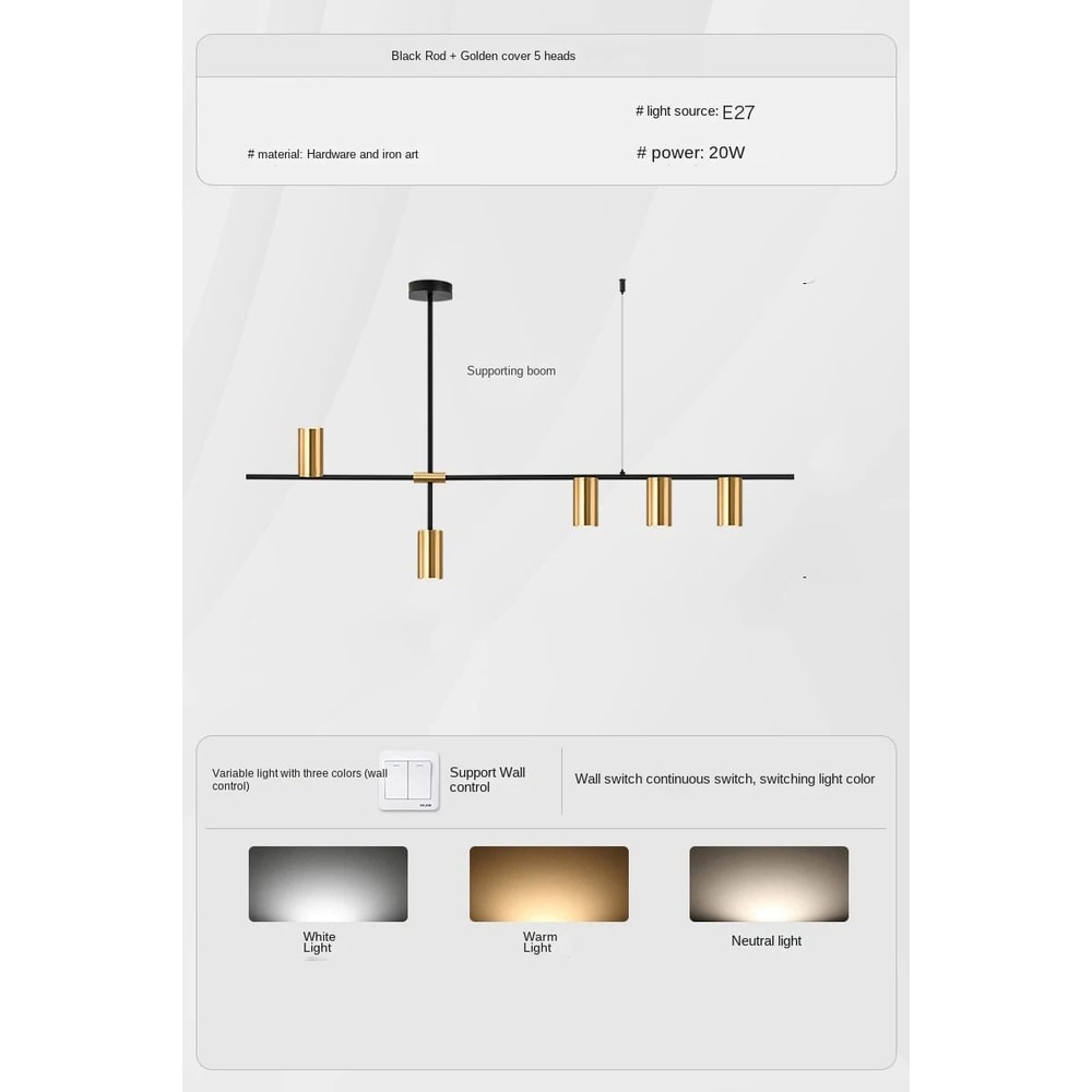 Modern Linear Pendant Light Fixture 8
