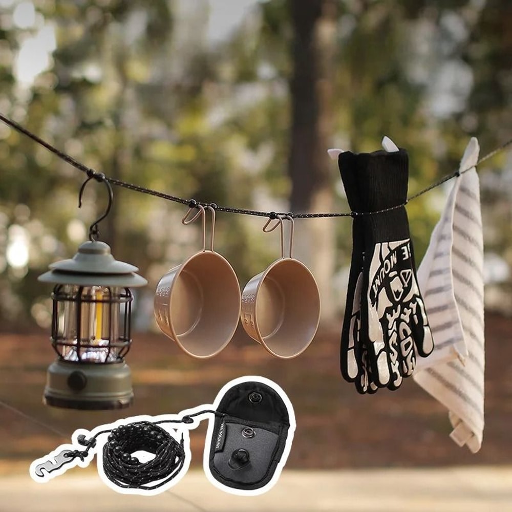 HeavyDuty Stretch Camping Clothesline 4