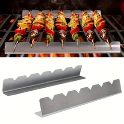 elevated stainless steel kebab rack (2 pcs set)