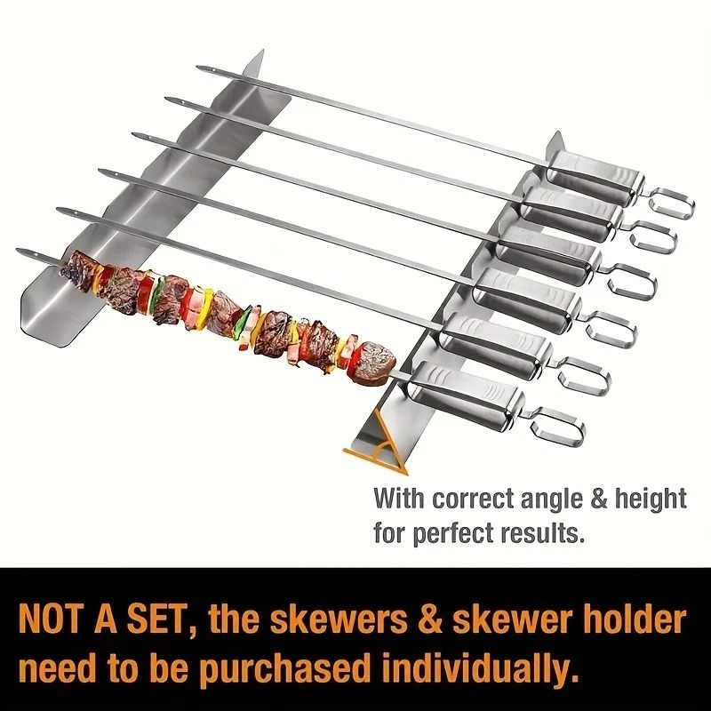 Elevated Stainless Steel Kebab Rack 2 PCS Set 6