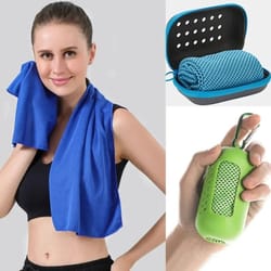 portable silica gel cooling towel set