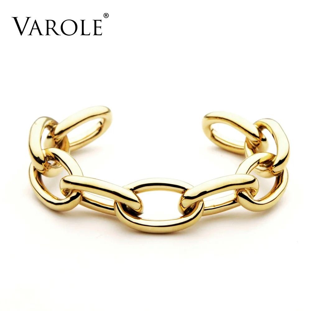Gold Color Chain Cuff Bracelet 6