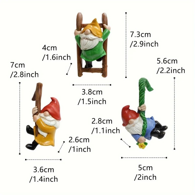 HighFidelity Mini Dwarf Climbing Statue Set 3pcs 2