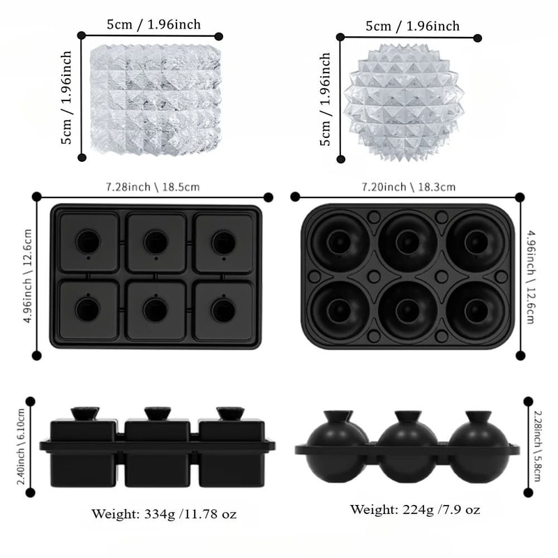HighFidelity Silicone Ice Ball Mold Set 2