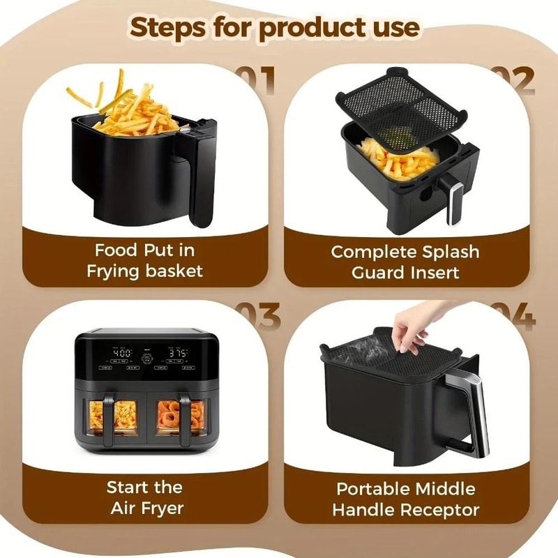 HighFidelity Air Fryer Silicone Splash Guard 5