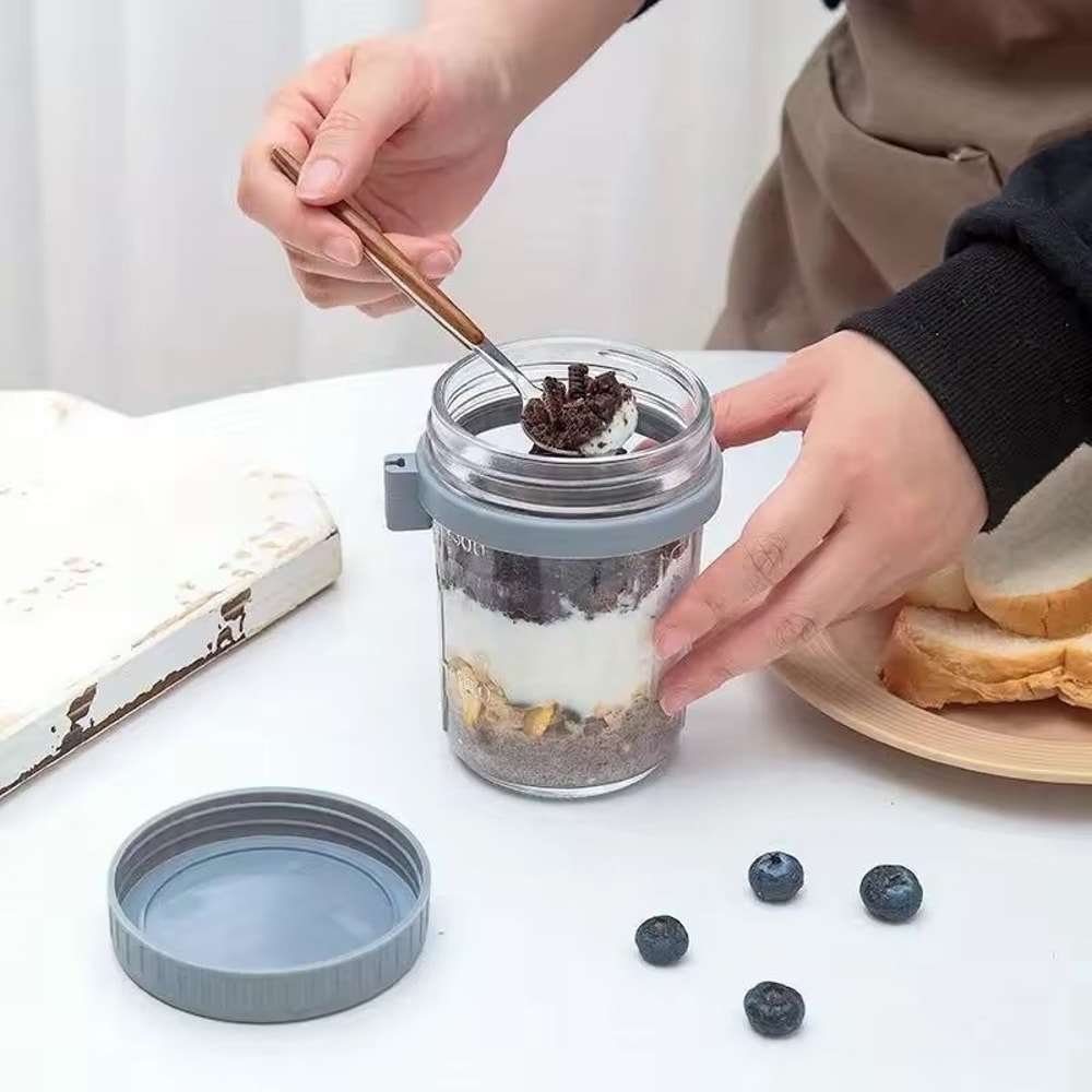 Glass Overnight Oats Container 1pcs 4