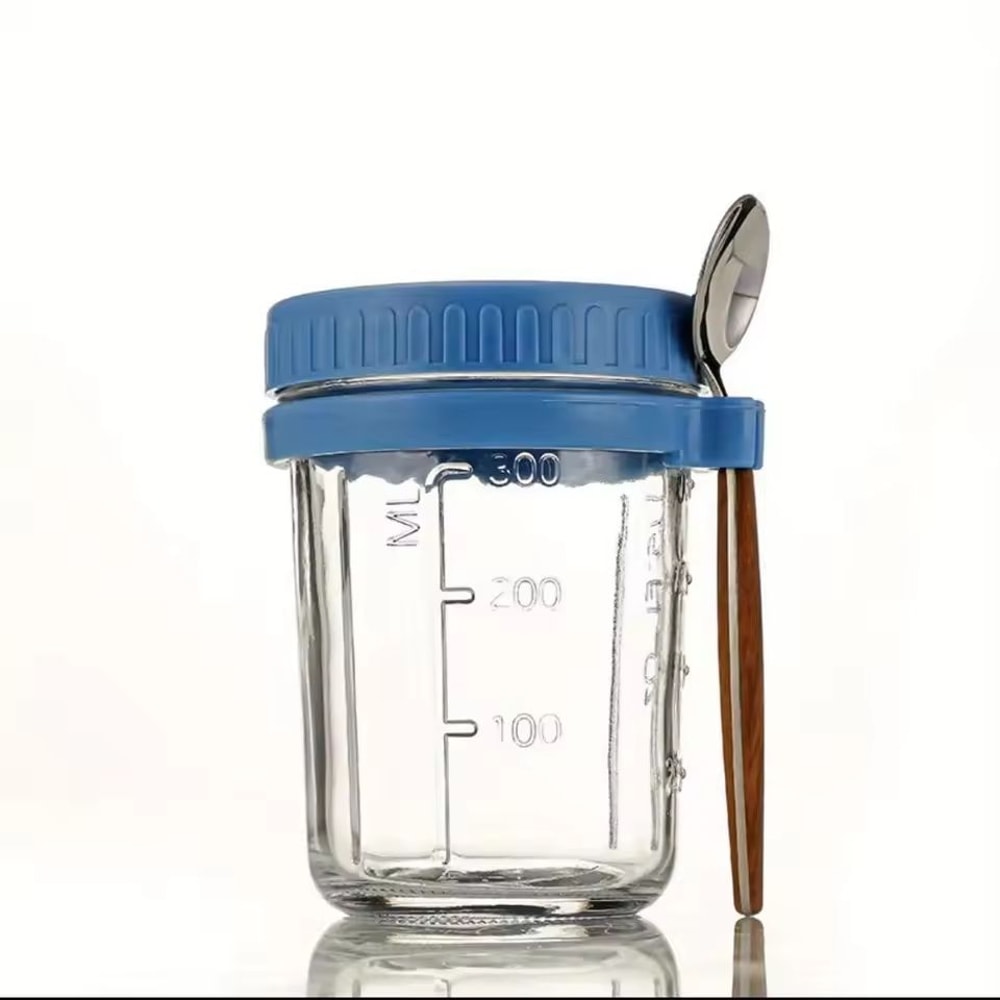 Glass Overnight Oats Container 1pcs 10