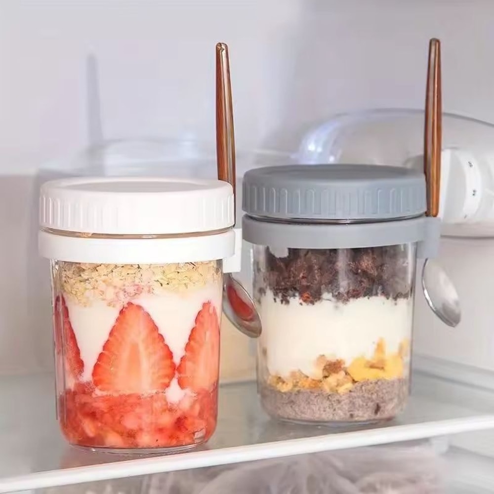 Glass Overnight Oats Container 1pcs 5