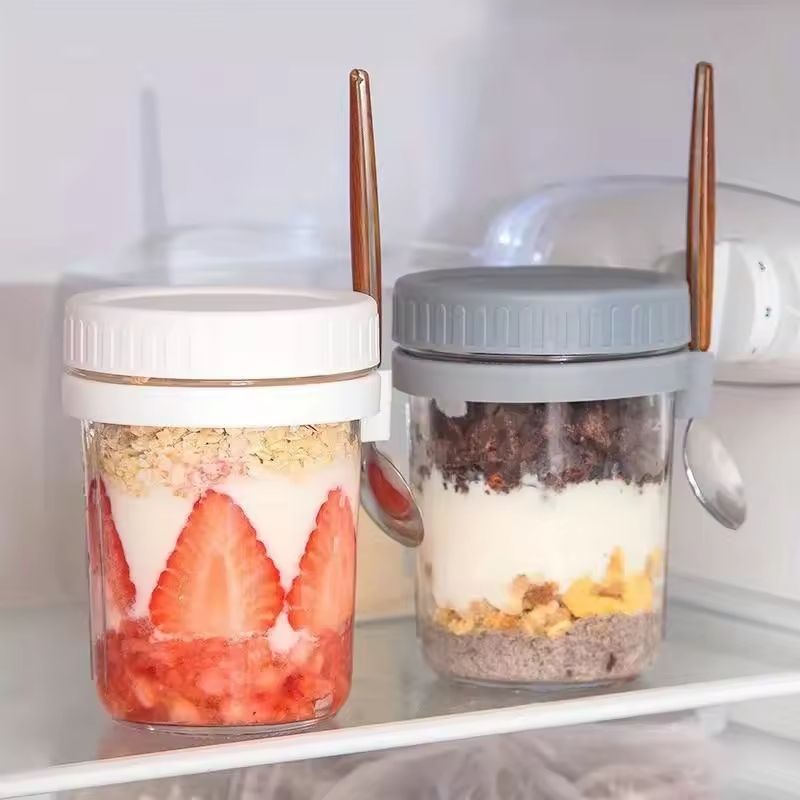 Glass Overnight Oats Container 1pcs 5