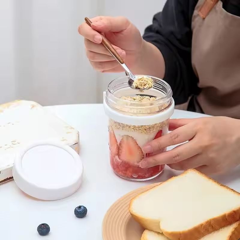 Glass Overnight Oats Container 1pcs 6