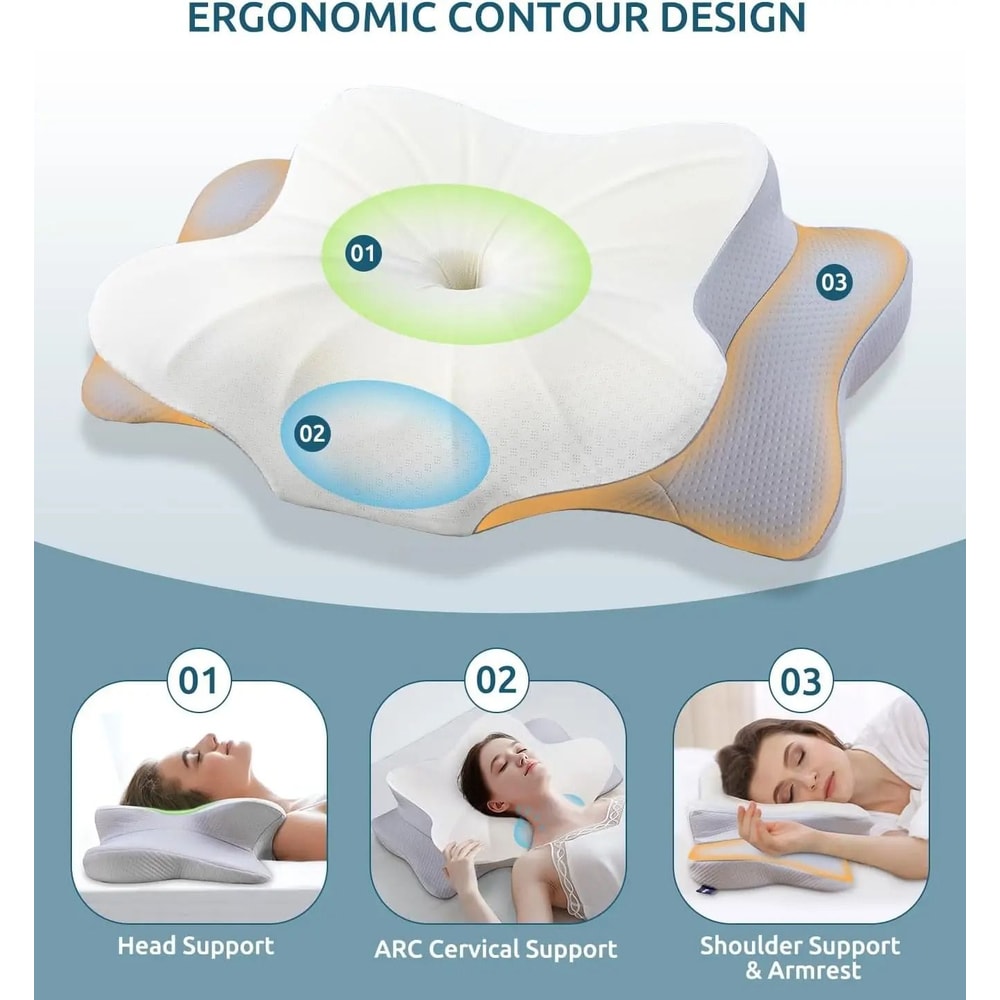 Ergonomic Memory Foam Orthopedic Cervical Pillow 1