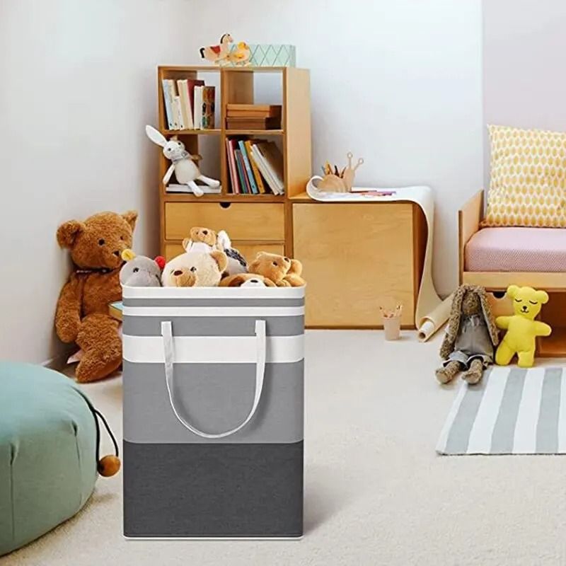Waterproof Cotton Linen Laundry Basket 2