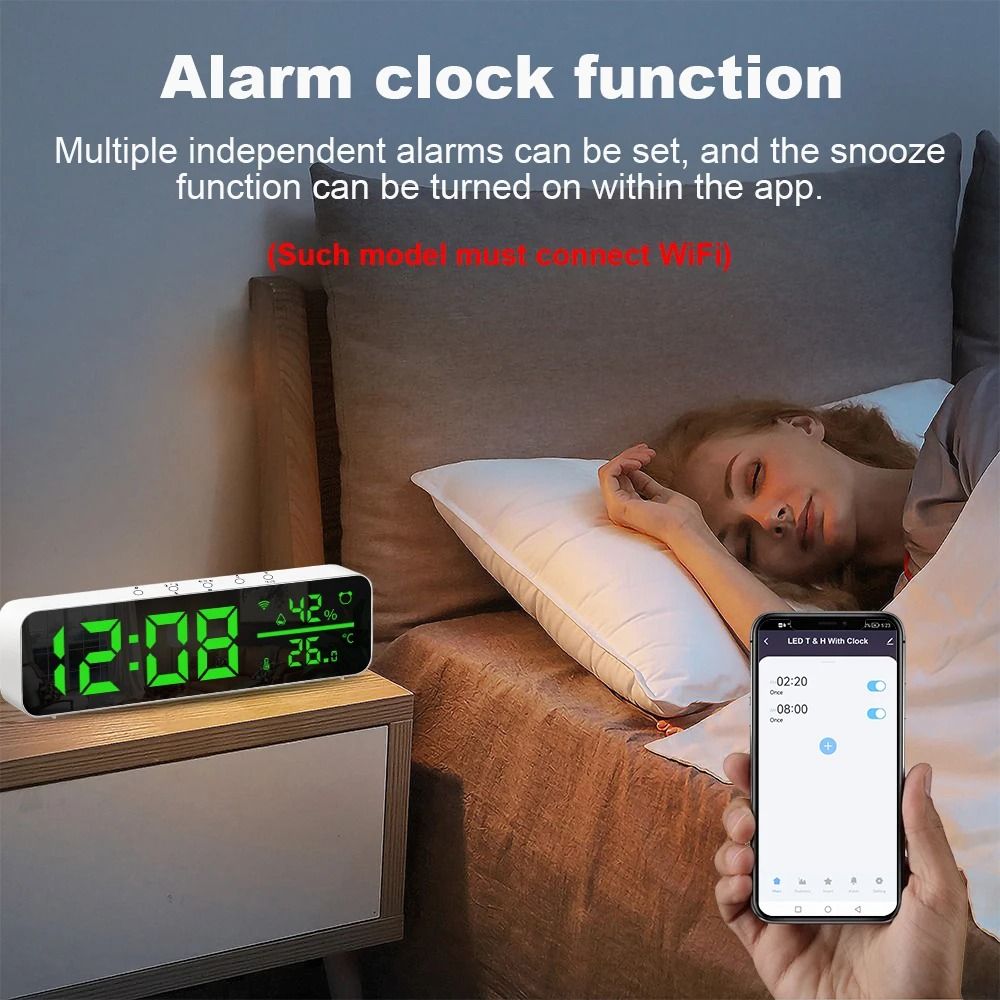 Smart WiFi Desktop Mirror Clock Sensor 2