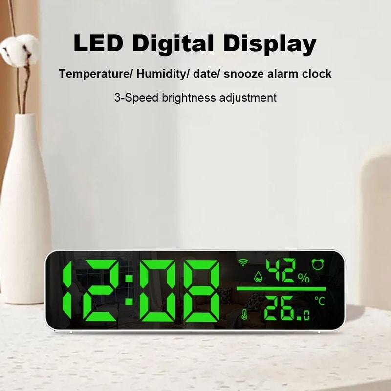 Smart WiFi Desktop Mirror Clock Sensor 4
