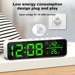 smart wifi desktop mirror clock & sensor