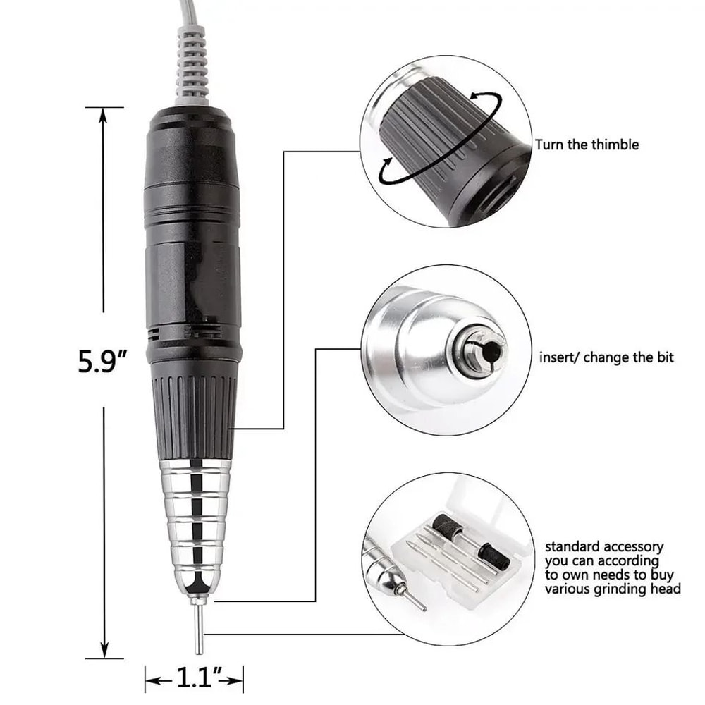 35000 RPM Electric Nail Drill Handpiece 6