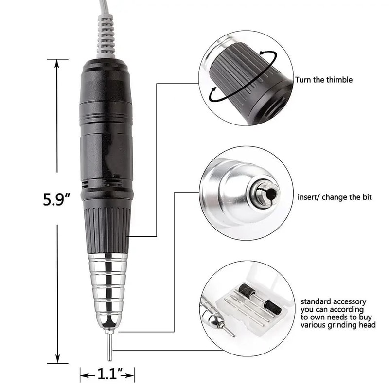 35000 RPM Electric Nail Drill Handpiece 6