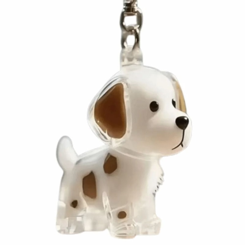 Cartoon Puppy Hair Keepsake Keychain 11