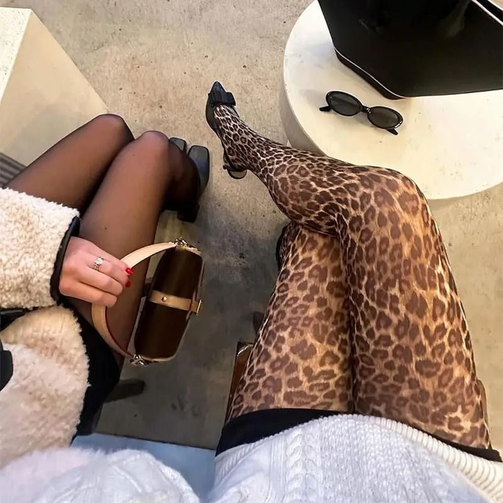 Leopard Print Fashion Tights 5