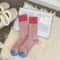 Color Blocking Velvet Dot Winter Socks 10