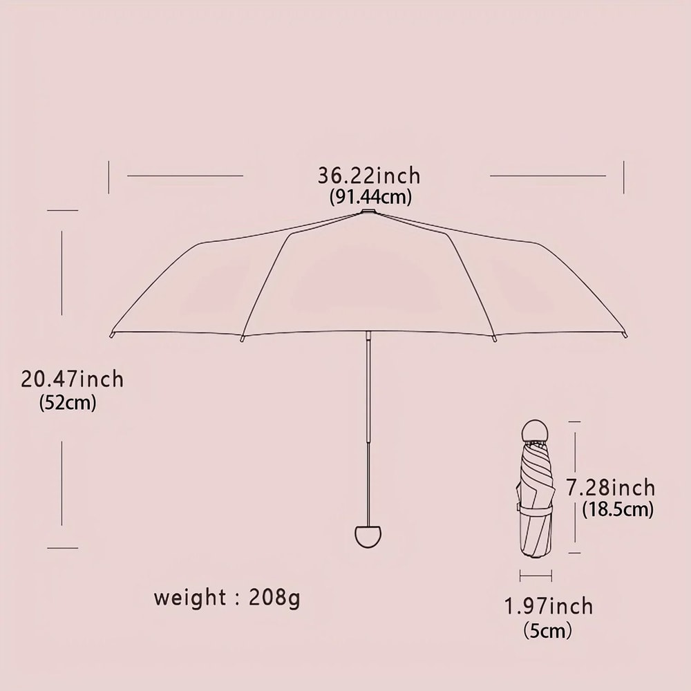 Compact Capsule Umbrella Ultimate UV Protection Portable Travel Essential 1