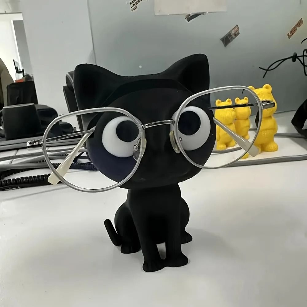 3D Printed Cat Glasses Holder Charming Desktop Organizer Unique Home Decor Accent 0