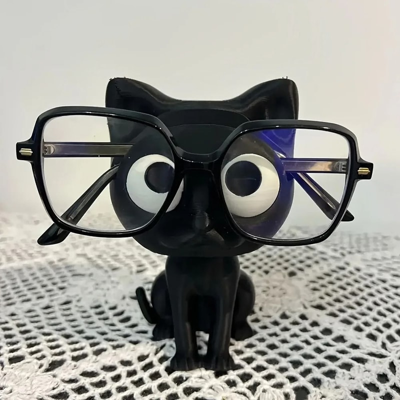 3D Printed Cat Glasses Holder Charming Desktop Organizer Unique Home Decor Accent 5