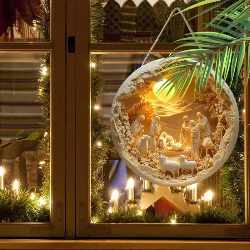 Rustic Farmhouse Religious Holiday Table Decor 3