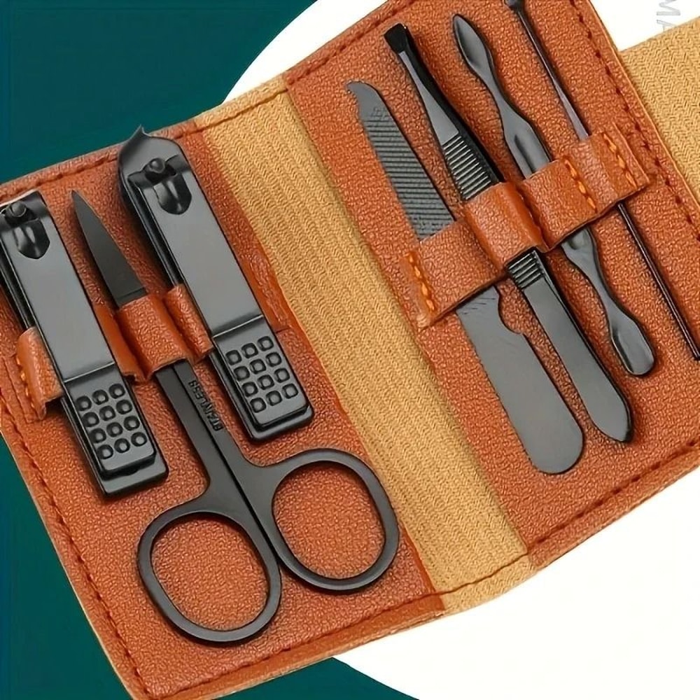 Stainless Steel Grooming Set High Carbon Concave Blade Clipper With Travel Case 3