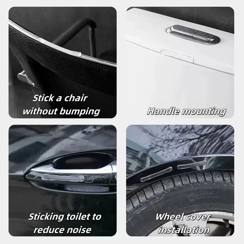 10pc Clear AntiCollision NoiseReducing Wall Protectors 2