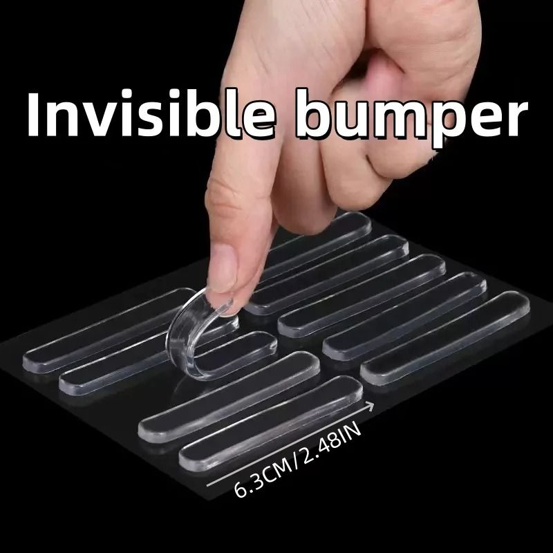 10pc Clear AntiCollision NoiseReducing Wall Protectors 5