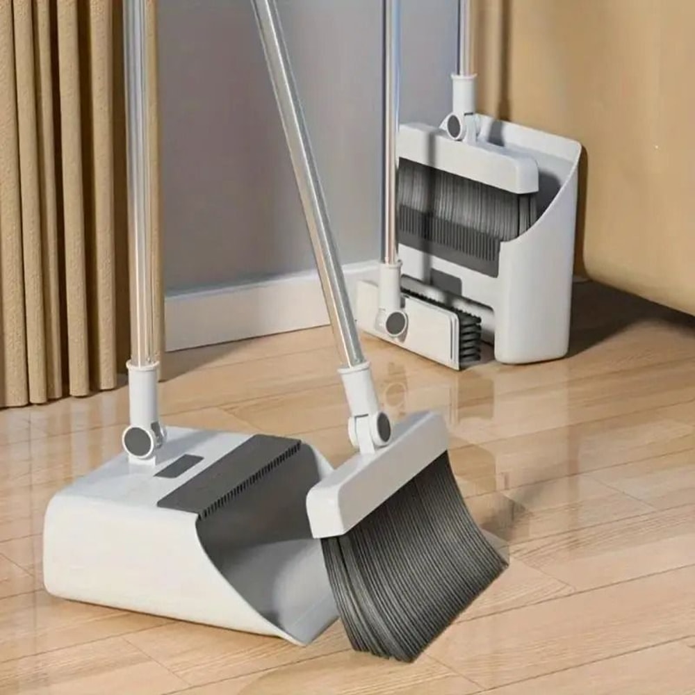 3in1 Folding Broom And Dustpan Set For MultiSurface Cleaning 1