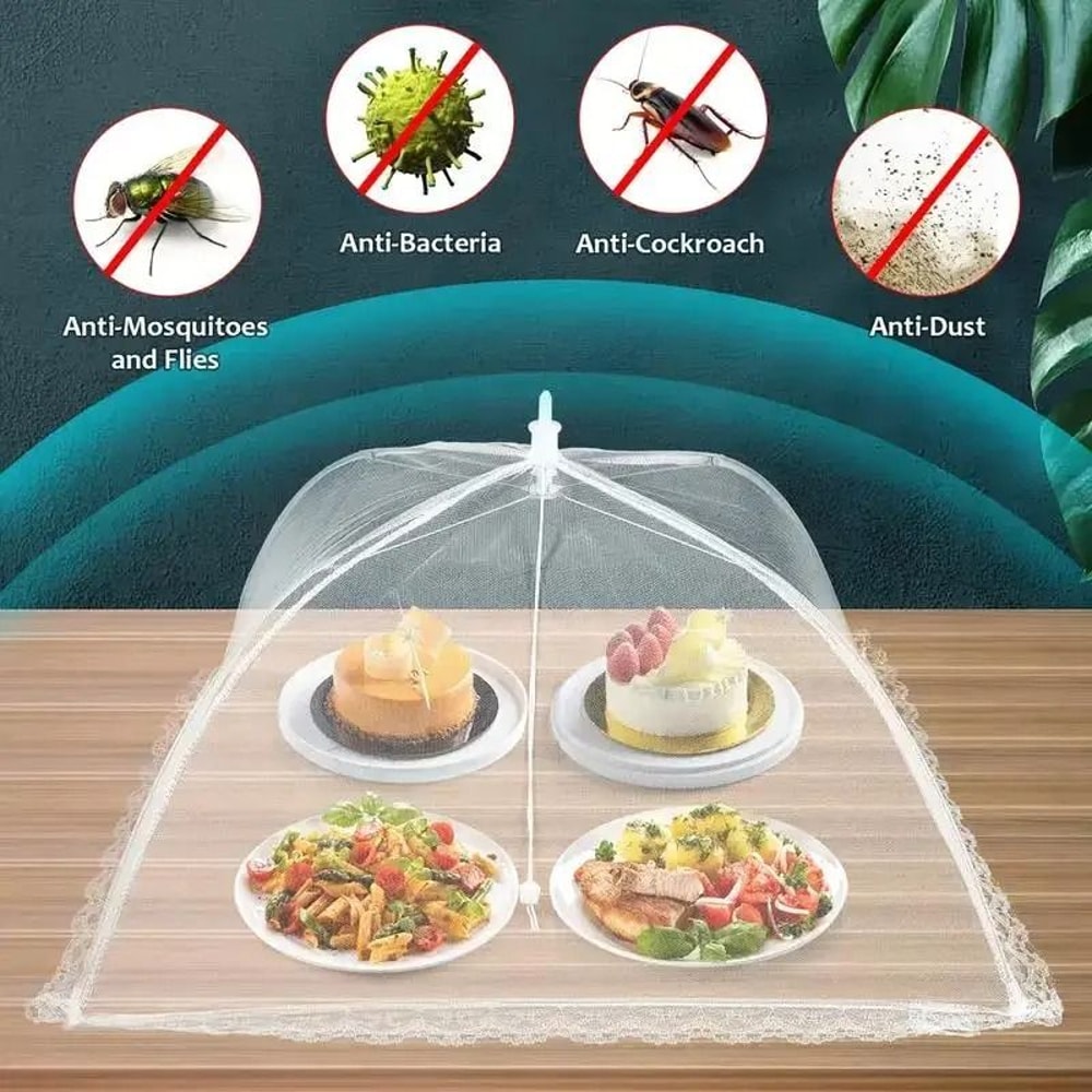 Foldable White Mesh Food Tent For Outdoor Picnics Parties 4