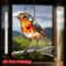2D Flat Acrylic Robin Sun Catcher 8x8 In For Kitchen Garden Wall Decor 4