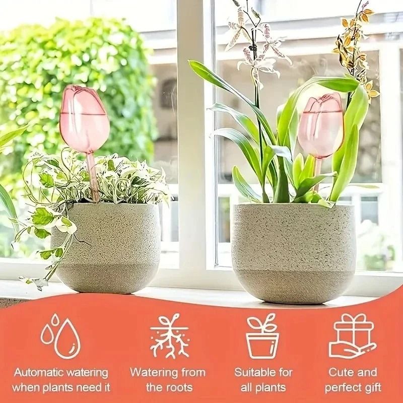 Tulip Watering Globes For Plants Automatic SelfWatering System For Indoor Outdoor Use 2