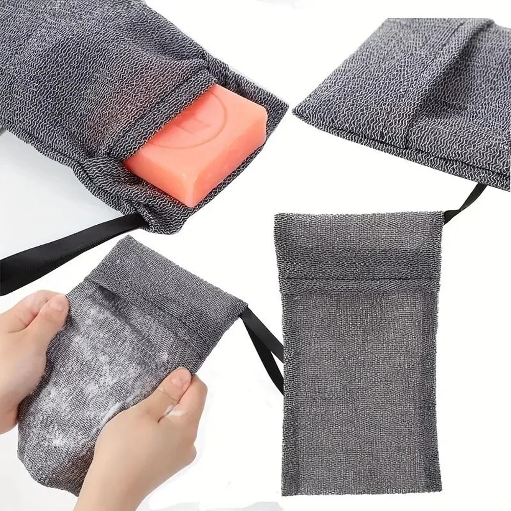 Foaming Net And Mesh Soap Bag For Bath Shower And Facial Cleansing 5