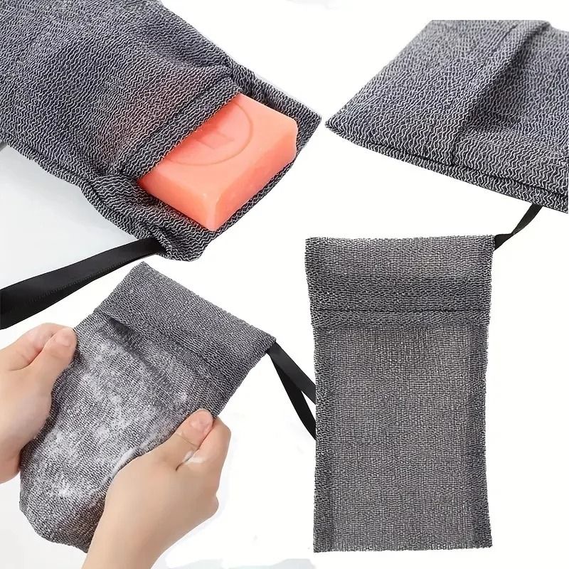 Foaming Net And Mesh Soap Bag For Bath Shower And Facial Cleansing 5