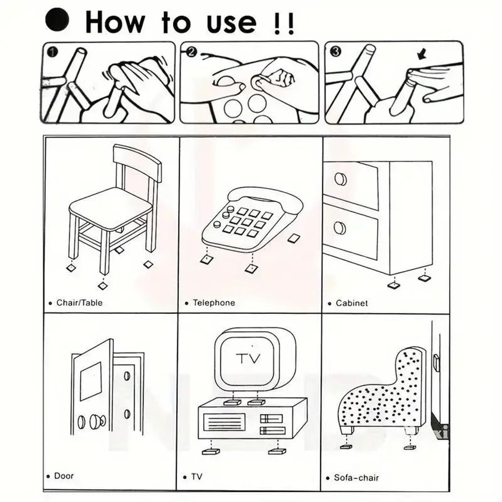 AntiNoise SteelLook Furniture Pads 30Pack NonSlip Leg Protectors For Quiet HomeOffice 1