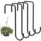4 HeavyDuty Black Fence Hooks For Hanging Plants Bird Feeders Lanterns IndoorOutdoor Use 0