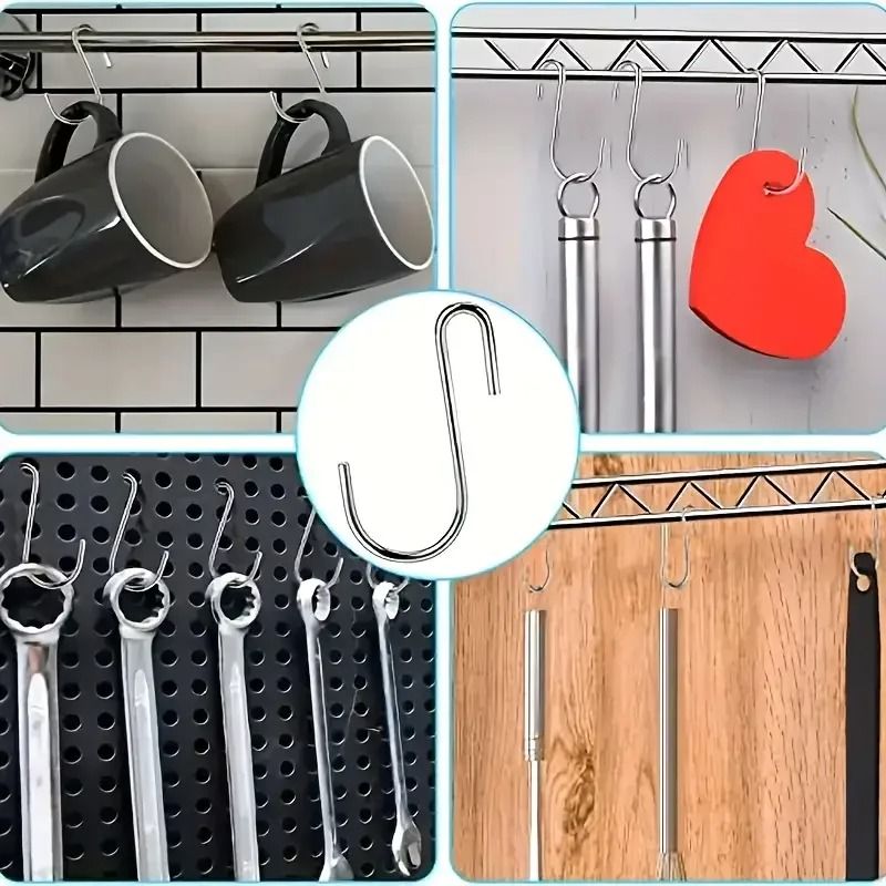 4 HeavyDuty Black Fence Hooks For Hanging Plants Bird Feeders Lanterns IndoorOutdoor Use 3