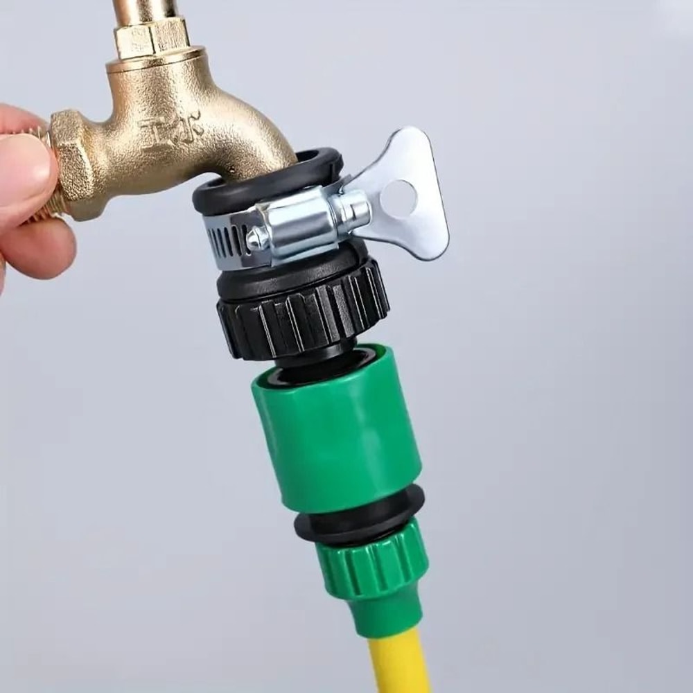 Universal HighPressure Hose Connector With Builtin Water Filter Fits EUUS Threads 1